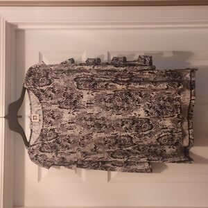 Anne Klein snake skin pattern top